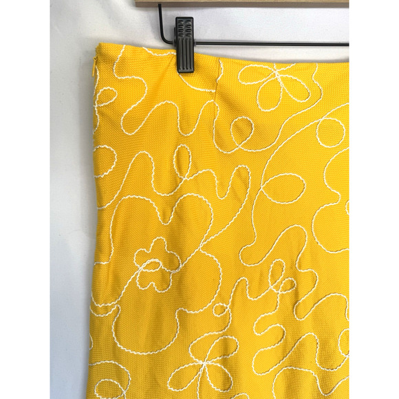 VTG Nicaya Embroidered Abstract Midi Skirt Size 14 Artsy Preppy Colorful Resort - Picture 2 of 13